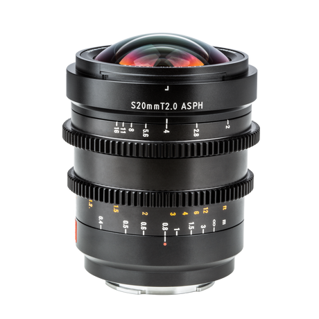 20mm T/2.0 cine lens with Sony E-mount