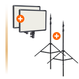 Rollei Licht Bundle 2x LUMIS LED-Panel Bi-Color inkl. Stativ